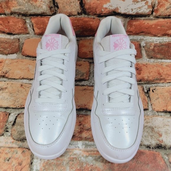 Reebok Court Advance Preal White/ Pink Sneakers Youth Size 7 - Picture 3 of 10